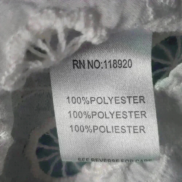 LUCY Paris Julie Top White Boho Eyelet Lace-up Bell Sleeve Shirt sz M - Picture 10 of 11